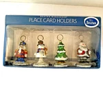 Heirloom Ornament Bouncy Place Card Holders Nutcracker Snowman Xmastree SANTAA25. Fixed Price $9.97.