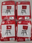 Santa Hat Chair Cover Christmas Decor Red White 19.6 X 23.6" Brand New- 4 Pc. Fixed Price $9.99.