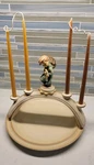 Vtg Goebel Angel Lights" Candle Holder Hummel #241 With 10" Plate. Fixed Price $75.00.