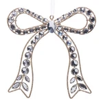 7.25" Clear Jeweled Bow Ornament Christmas Raz Imports New 4513577. Fixed Price $24.95.
