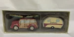 Cape Shore Woody Car With Surfboard & Camper Indiana Salt Pepper Shaker Set. Fixed Price $12.00.