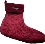 Pottery Barn Cooper Velvet Holiday Christmas Stocking Quilted Monogrammed 24. Fixed Price $57.89.