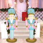5 Ft Inflatable Pastel Pink Nutcracker Figures - Christmas Lawn Decor (2PCS). Fixed Price $61.81.