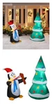 Airblown Tree & Penguin Inflatable Gemmy Light Up Christmas. Fixed Price $77.99.