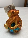 Old World Christmas Glass Blown Ornament For Tree, Orange Octopus. Fixed Price $13.95.