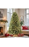 Alupssuc 7FT Artificial Hinged Prelit Christmas Tree With 320 Pre-lit Lights. Fixed Price $125.00.