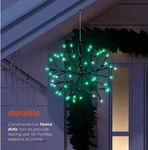 Alpine Ornament Christmas Snowflake Led Green Lights Twinkling Large 16". Fixed Price $15.00.