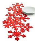 The Cellar Holiday Snowflake Table Runner 40.9"W X 16.5"D Red Nwt. Fixed Price $40.00.
