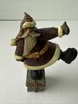 Williraye Studio "santa Standing On Present Christmas Figurine WW2330 Folk Art. Fixed Price $24.99.