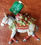 Kurt Adler #E0567 Gray Donkey With Gifts Christmas Ornament. Fixed Price $10.00.
