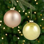 Northlight 4-PIECE Shiny And Matte Gold Glass Ball Christmas Ornament Set 4". Fixed Price $19.49.