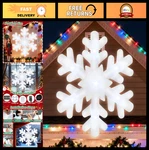 6FT Inflatable Snowflake With 7 Led Lights - Giant Winter Outdoor Decor, Party. Fixed Price $53.99.