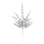 Vickerman 28" Silver Artificial Plastic Eucalyptus Glitter Spray. Per Bag.. Fixed Price $50.96.