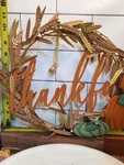Autumn Harvest Wreaths Metal Thankful Farmhouse Thanksgiving Indoor Outdoor. Fixed Price $15.00.