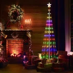 7.5FT Multicolor Christmas Cone Tree Light 8 Mode For Porch Indoor Outdoor Decor. Fixed Price $42.89.