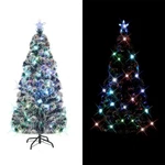 Vidaxl Pre Lit Christmas Tree Green And White 5 Ft Fiber Optic. Fixed Price $54.81.