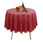Duobao 90" Red Sequin Tablecloth - Sparkly Glitter Overlay For Wedding & Birthda. Fixed Price $61.74.