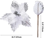 Greenhouzz 10 Pcs Large Christmas Poinsettia Picks Tree Glitter Flo.... Fixed Price $25.00.
