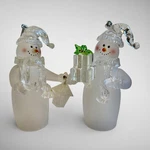 Costco Mr. And Mrs. Frosted Snowman Christmas Ornaments. Fixed Price $12.49.