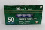 Vtg Trim Home Set Of 50 Indoor/outdoor Super Bright Blue Christmas Lights. Fixed Price $12.99.
