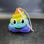 Hallmark Rainbow Sparkle Swirl Poop Emoji Holiday Christmas Tree Ornament. Fixed Price $14.97.