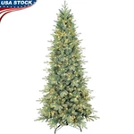 Slim Christmas Tree Prelit Led Lights Space Saving Decor Indoor Winter Holidays. Fixed Price $185.42.