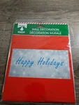 New Christmas House Happy Holidays Wall Decoration. 30" X 60".. Fixed Price $8.95.