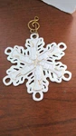 Roman Inc 4" Porcelain Snowflake W/ Trumpets Christmas Ornament. Fixed Price $11.50.