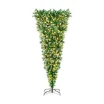 Topbuy 7.5FT Pre-lit Upside Down Christmas Tree, Artificial W/400 Warm. Fixed Price $91.99.
