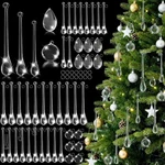Clear Crystal Ornaments For Christmas Tree, Acrylic Pendant Party Holiday Decor. Fixed Price $24.18.