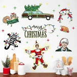 Mfault Merry Christmas Wall Decals Stickers, Funny Xmas Vacation Santa Claus Squ. Fixed Price $29.16.