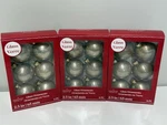 New 3 Boxes (18) Ashland Glass Christmas Ball Ornaments Gold Glitter 2.5 In. Fixed Price $18.00.