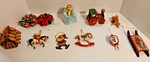 Vtg Lot Of 10 Christmas Ornaments Wooden, Russ, Kurts Adler, Plastic Glass. Fixed Price $29.97.