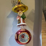 Christopher Radko All Weather Santa Glass Christmas Ornament 10 Retired. Fixed Price $175.00.