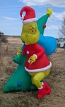 Dr Seuss The Grinch Scene 9 Ft Giant Sized Christmas Led Airblown Inflatable.. Fixed Price $254.55.