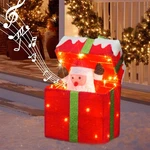 Peiduo Animated Christmas Santa In Lighted Gift Box, Motion Sensor .... Fixed Price $53.84.