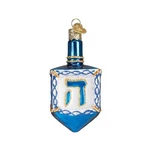 Old World Christmas Hanukkah Glass Blown Ornaments For Tree Dreidel. Fixed Price $24.29.
