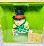 1979 Vintage Hallmark Skating Snowman Ornament Tree Trimmer Collection QX139-9. Fixed Price $8.99.