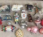 Old World Christmas Polar Bear W/ Cub Glass Blown Ornament Set 17 Pi. Fixed Price $135.00.
