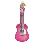 Old World Christmas Blown Glass Ornament, Glittered Glam Guitar. Fixed Price $18.62.