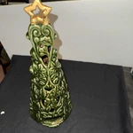 Christmas Tree Candle Holder Votive Tea Light 11 Ceramic Green/gold By Elements. Fixed Price $12.00.