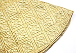 Gold Sequins Quilted Tree Skirt Round 47" Diam Holiday Vintage Floral Reversible. Fixed Price $40.49.
