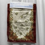 Christmas Winter's Garden Table Runner Poinsettia Holly Damask 13 X 72" Nwt. Fixed Price $17.24.
