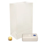 Lumabase Battery Operated Led Luminaria Kit, White - Set Of 12. Fixed Price $32.93.