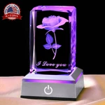 Hochance 3D Rose Crystal Nightlight,perfect Mothers Day Gifts For Wife Mom. Fixed Price $60.76.