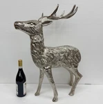 Nos New 27" Cast Aluminum Christmas Reindeer - Stag Buck Home Decor India. Fixed Price $99.95.