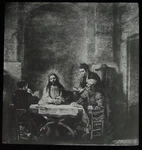 Glass Magic Lantern Slide Supper At Emmaus C1890 Old Religious Drawing Jesus. Fixed Price $19.99.