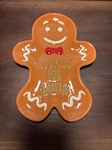 Holiday Time #gingerbread Man Plate Christmas Dish 9.5 X 7 Euc. Fixed Price $21.99.