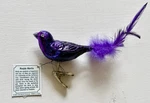 Purple Martin Clip On Bird Ornament-old World Christmas Blown Glass W/ Tag. Fixed Price $12.00.