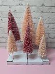 2024 Target Wondershop 6PC Sisal Bottle Brush Tree Christmas Figurine Set New. Fixed Price $22.00.